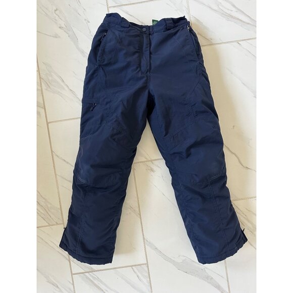 L.L.Bean Kids 12 Navy Blue Thick Insulated Snow Pants - Picture 1 of 9